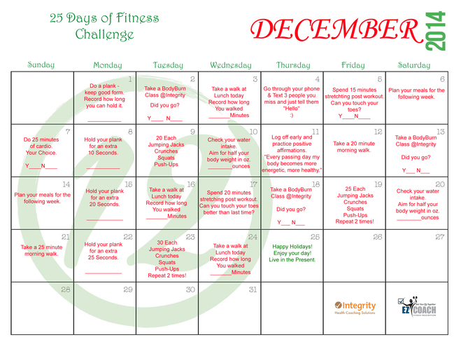 25 Days of Fitness Challenge!